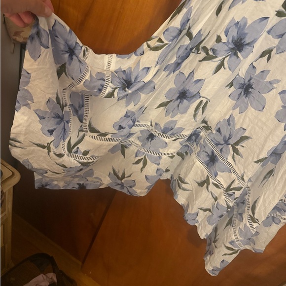 Lulu's White and Blue Floral Dress - Picture 6 of 6